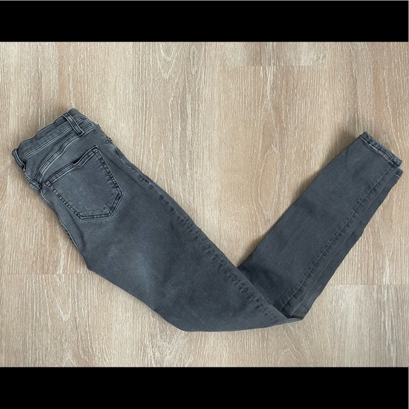 TopShop Gray Faded Black Jamie Skinny Stretch Jeans 26 Tall Grey - Picture 2 of 7